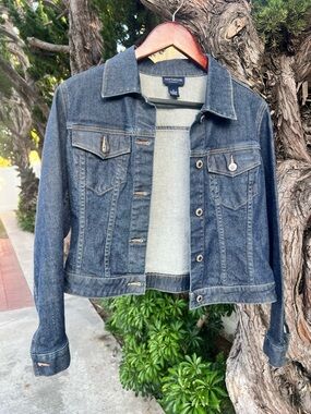 Ann Taylor Vintage Stretch Denim Jacket - Medium Blue